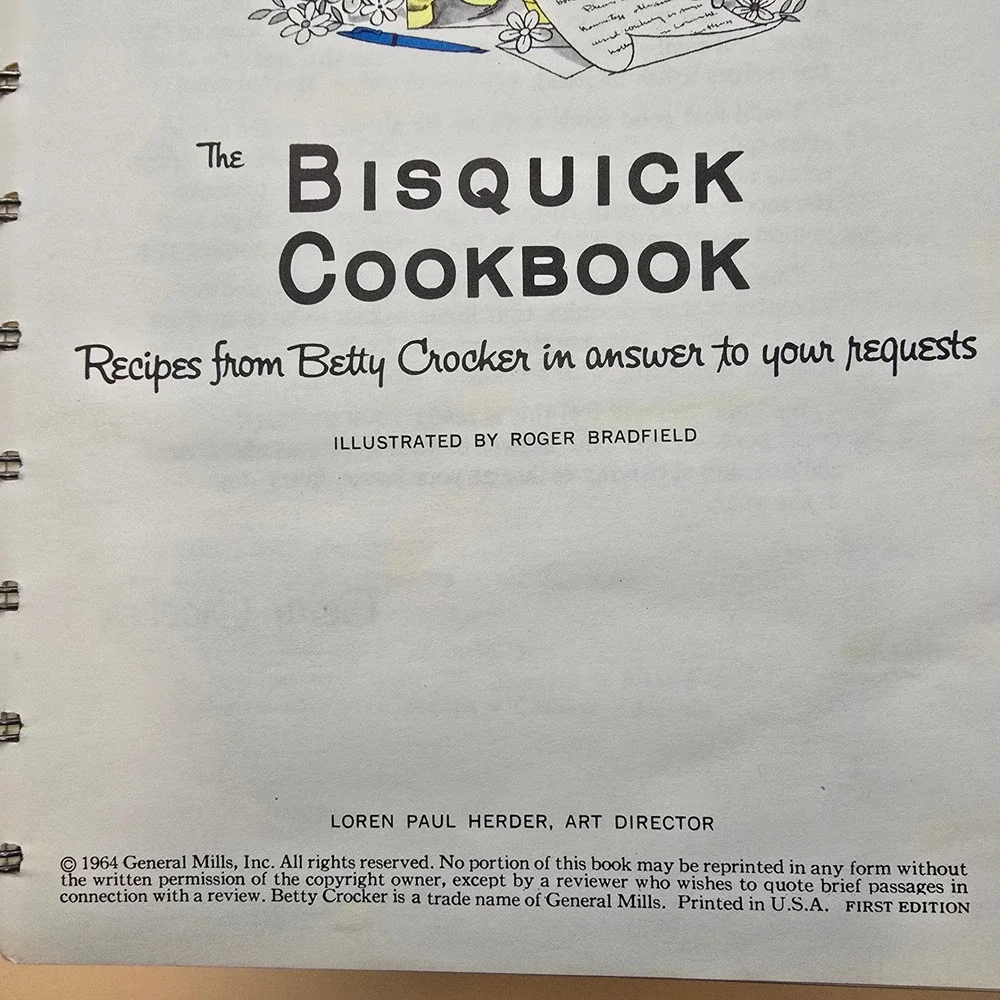 Vintage‎ 1964 The Bisquick Cookbook Betty Crocker First Edition Spiral Hardcover